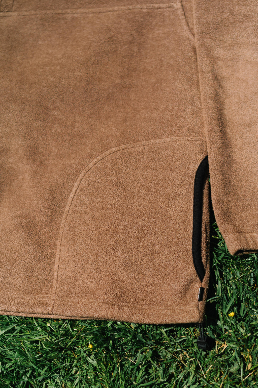 Vintage Land Rover Fleece Pullover – Brown Button Neck Outdoor Fleece (2000)