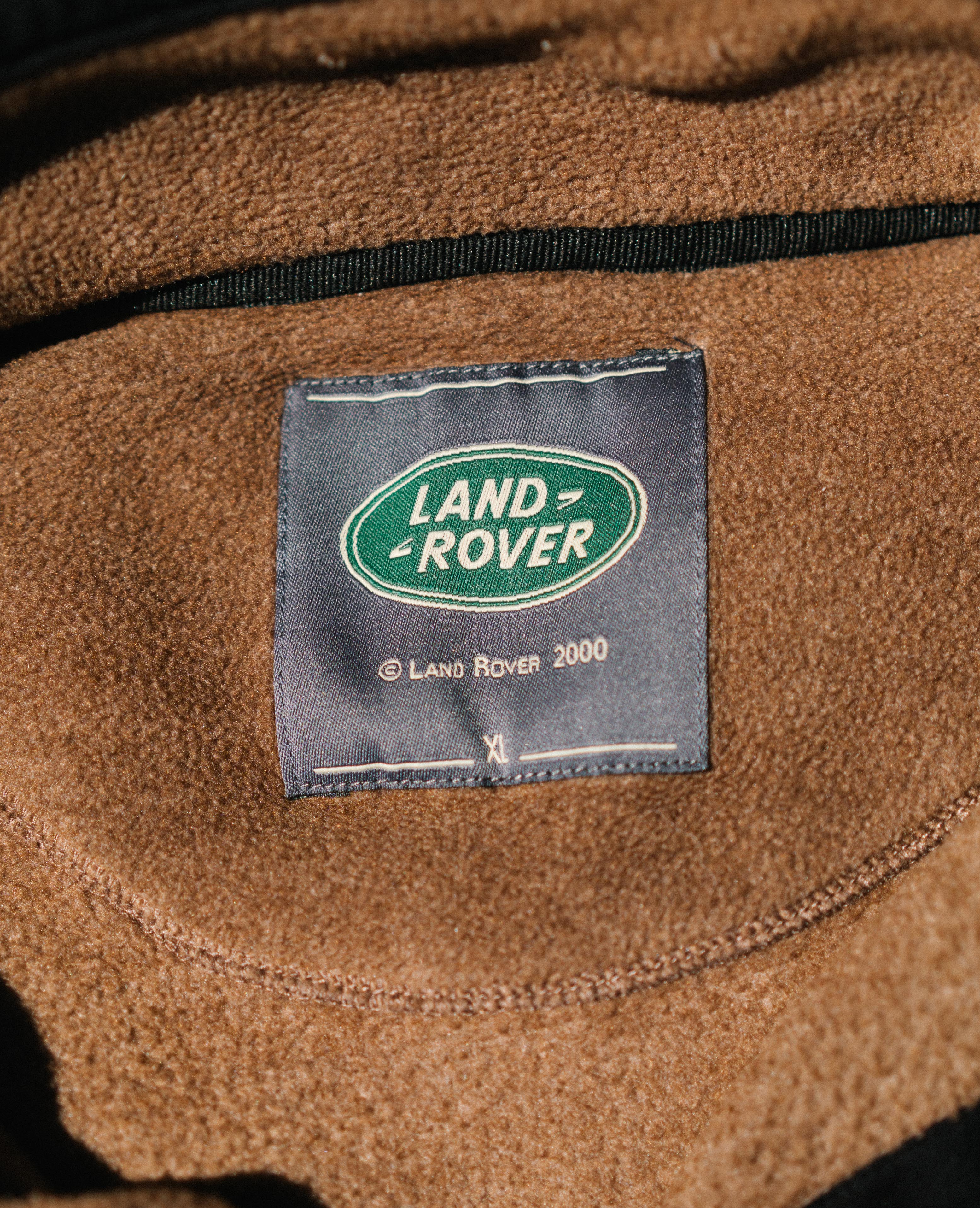 Vintage Land Rover Fleece Pullover – Brown Button Neck Outdoor Fleece (2000)