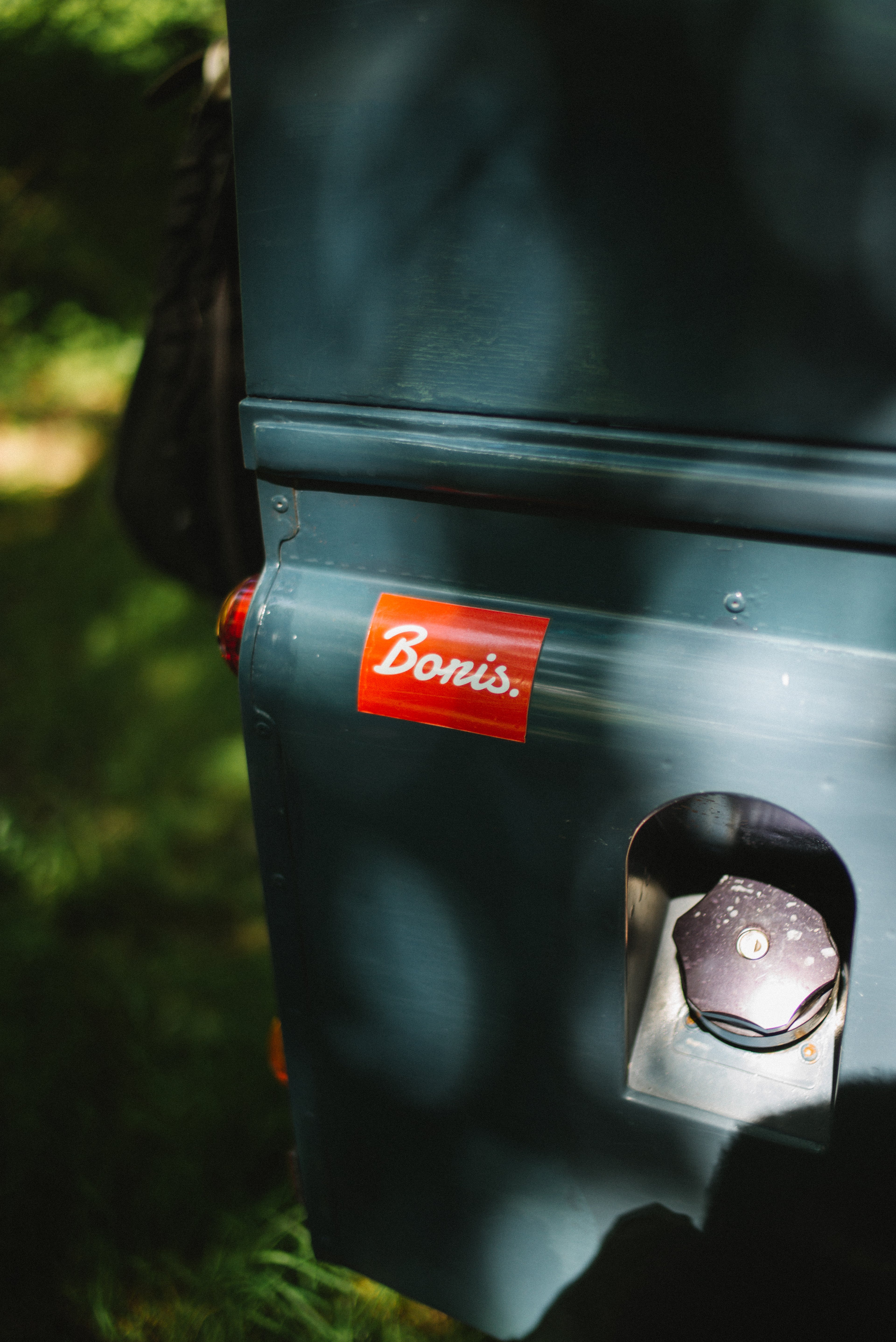 Boris Classic Logo Sticker Red & White