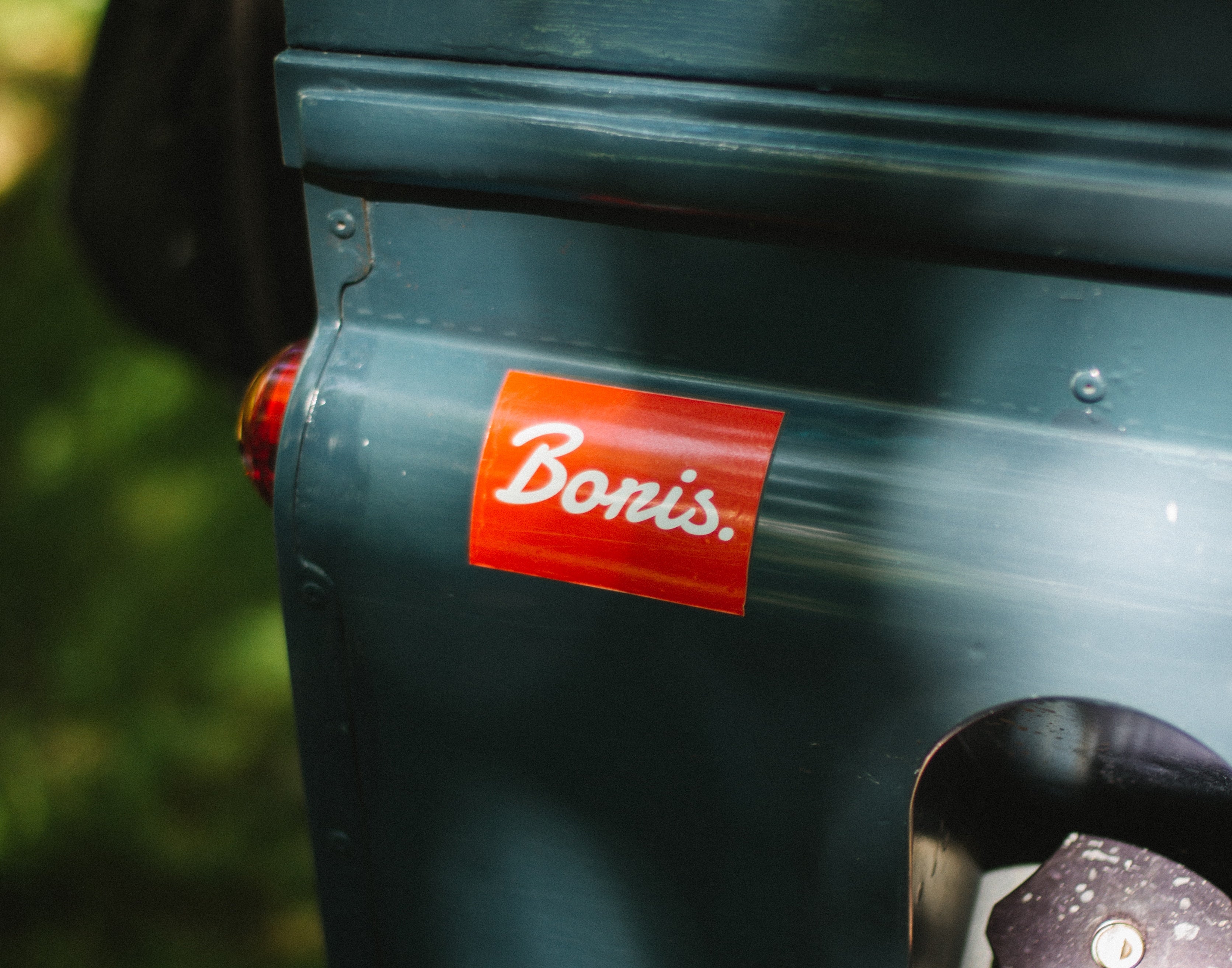 Boris Classic Logo Sticker Red & White