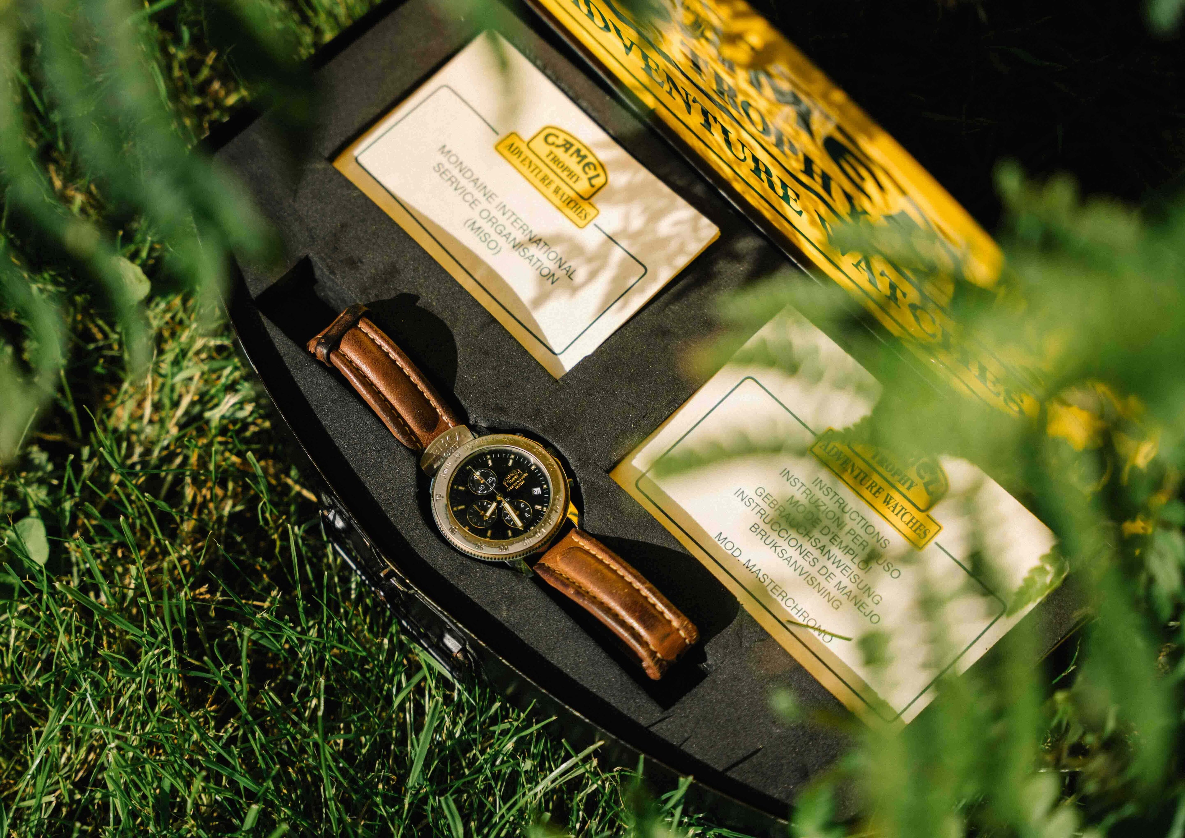 Genuine Camel Trophy Adventure Chronograph Watch + Tin Case