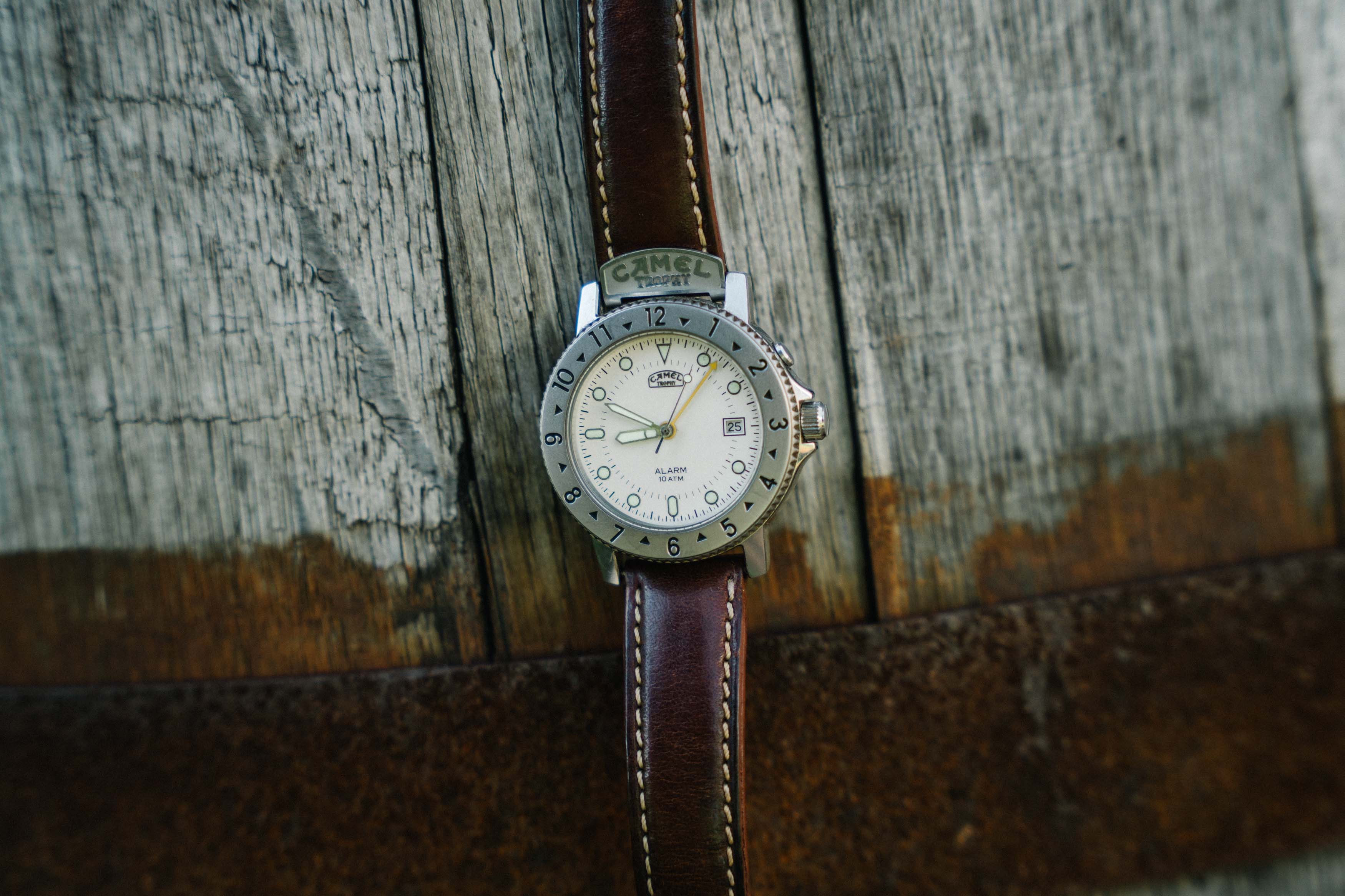 Genuine Camel Trophy Alarm Watch – Rare White Dial
