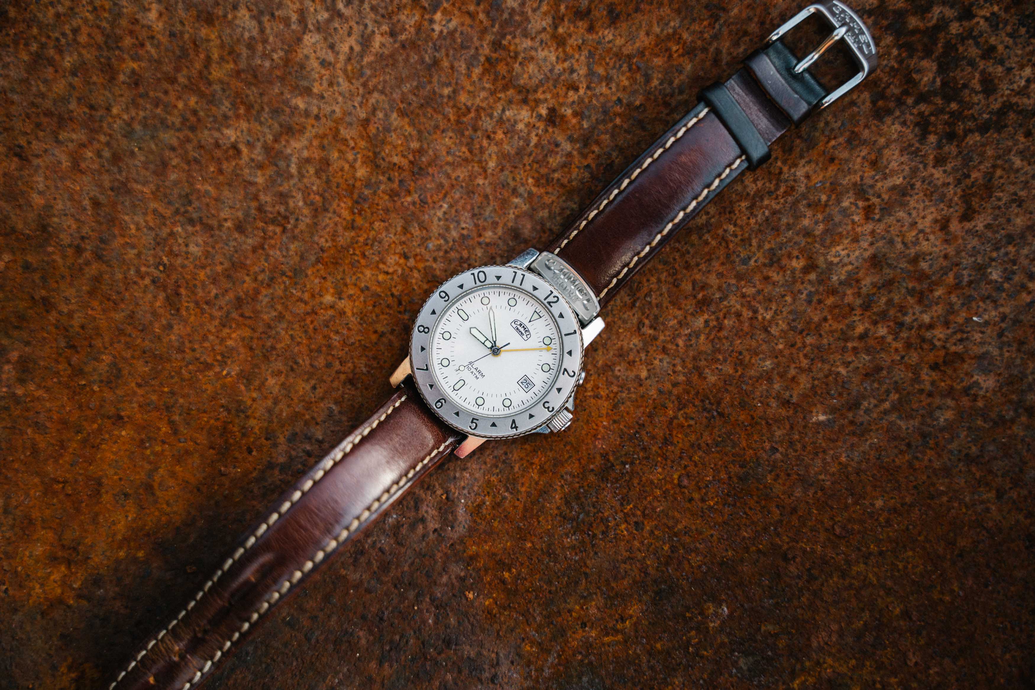 Genuine Camel Trophy Alarm Watch – Rare White Dial