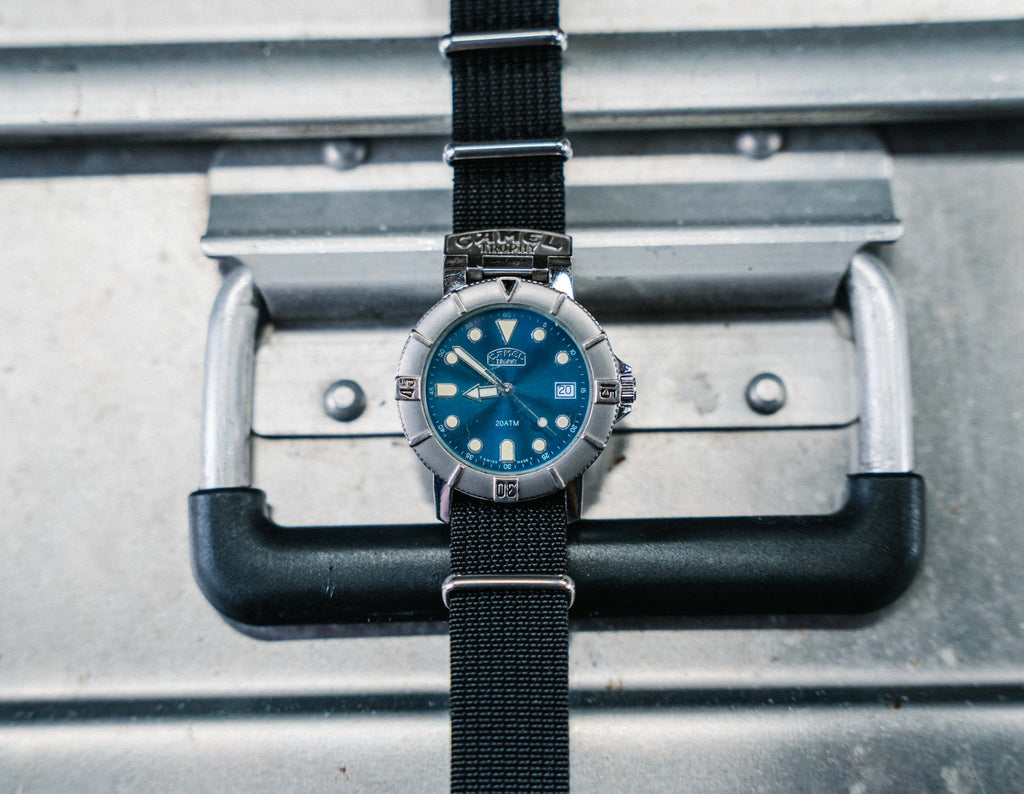 Genuine Camel Trophy Blue Dial Diver Watch