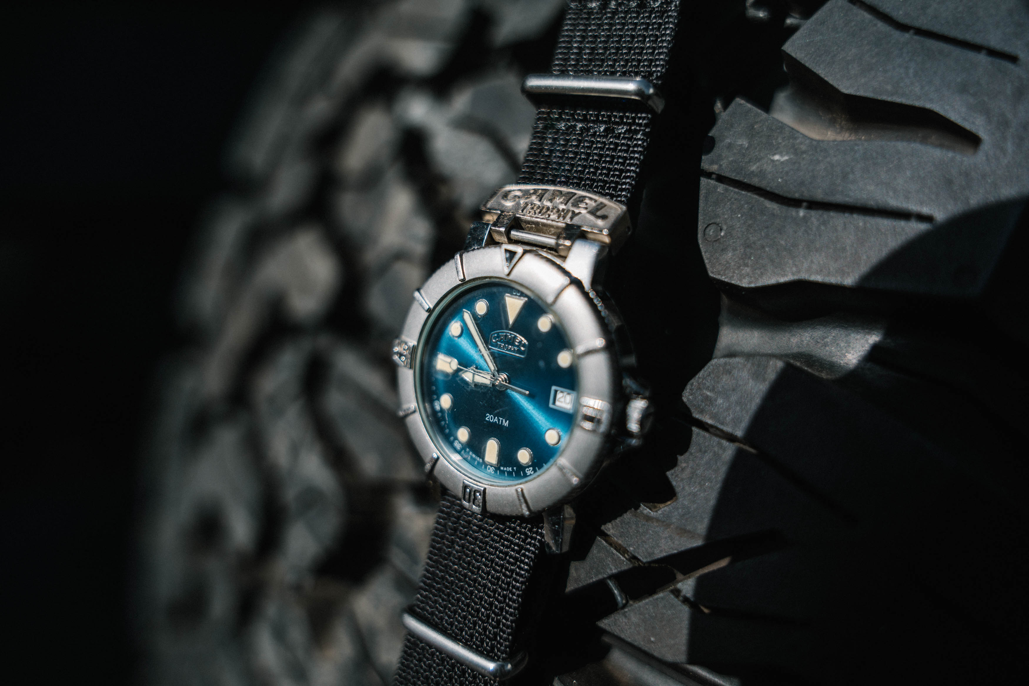 Genuine Camel Trophy Blue Dial Diver Watch
