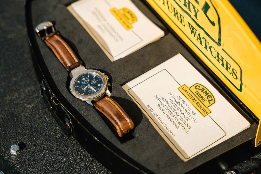 Genuine Camel Trophy Adventure Chronograph Watch + Tin Case
