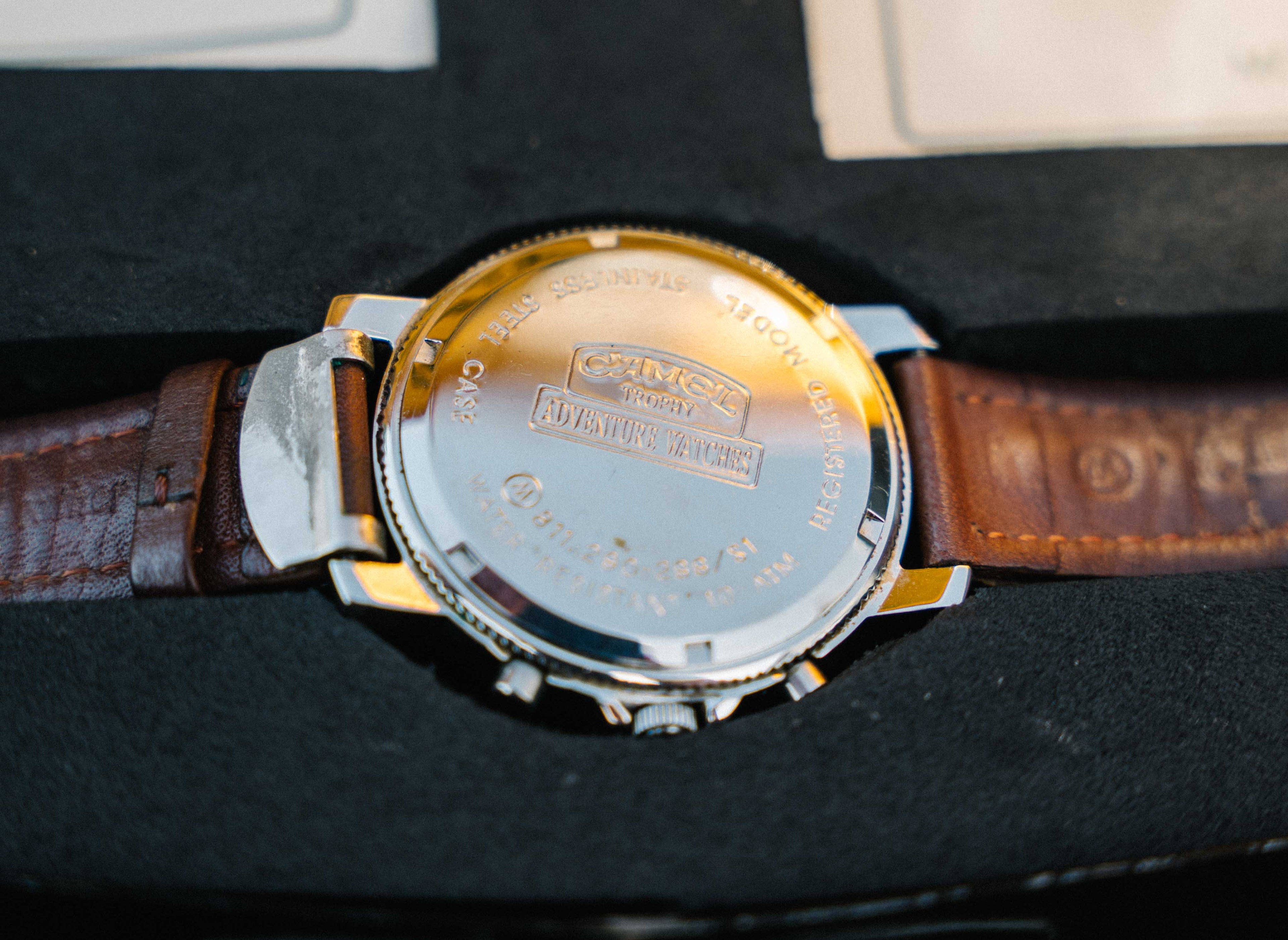 Genuine Camel Trophy Adventure Chronograph Watch + Tin Case